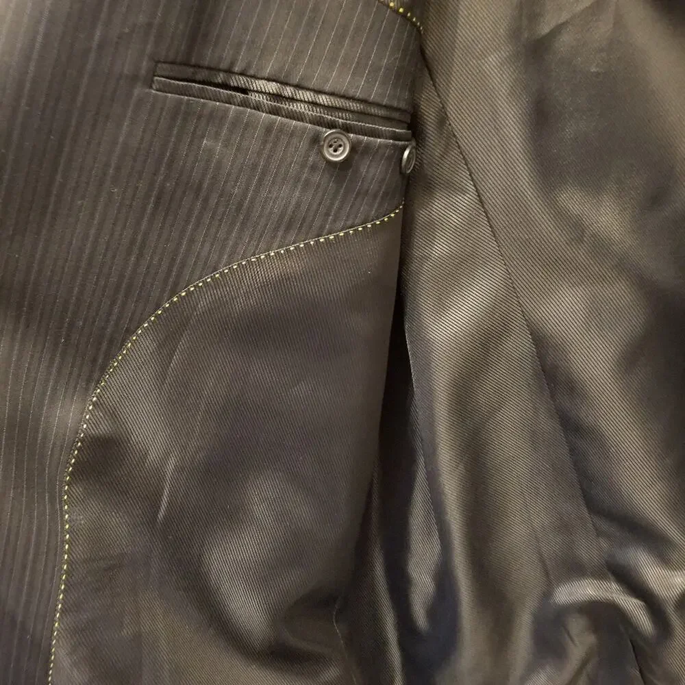 Big & Tall‎ Men's Black Sports Coat Blazer Jacket Troy McSwain Plus Size 4XL